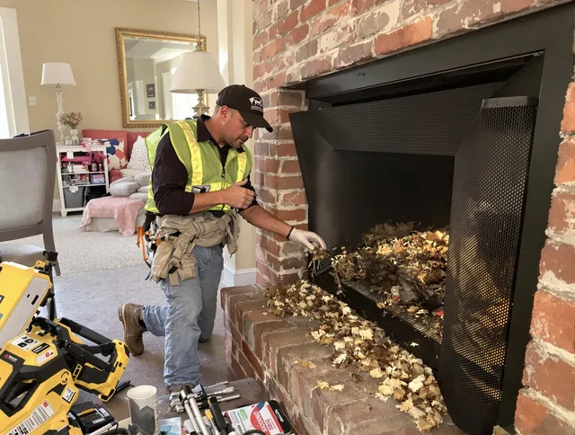 Safe screening installation by Huntersville Chimney Sweep in Huntersville, NC