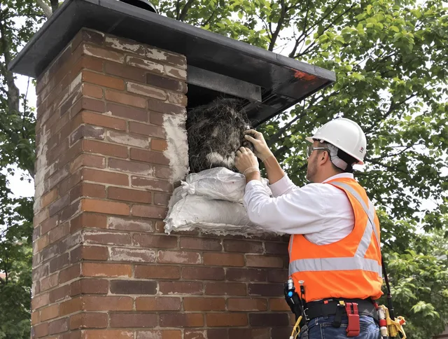Humane removal of debris and animals by Huntersville Chimney Sweep in Huntersville, NC