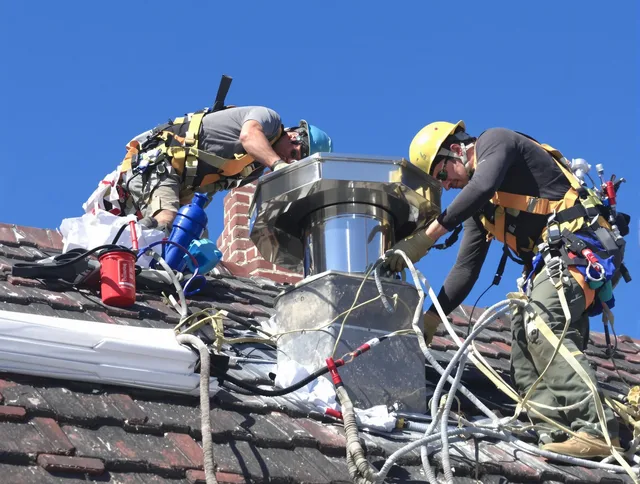 Protective chimney cap installed by Huntersville Chimney Sweep in Huntersville, NC