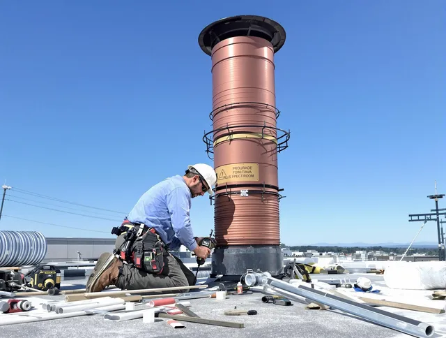 Installed chimney liner by Huntersville Chimney Sweep in Huntersville, NC