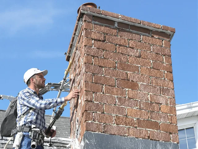 Brickwork for a chimney rebuild by Huntersville Chimney Sweep in Huntersville, NC