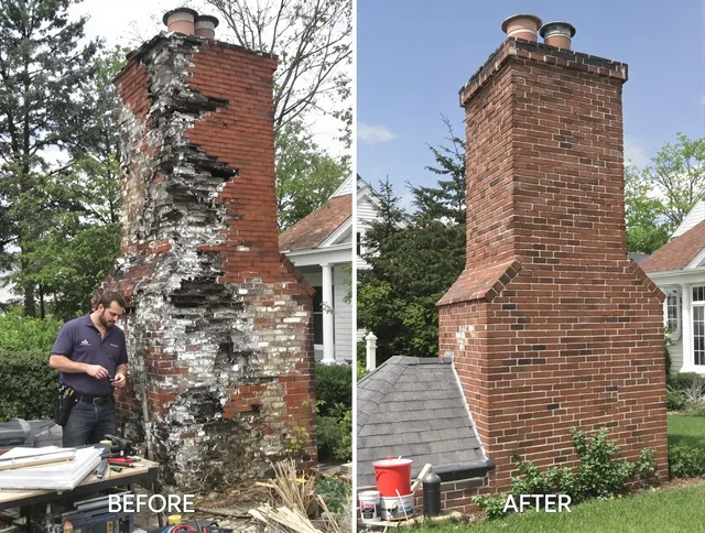 Huntersville Chimney Sweep performing a full chimney restoration in Huntersville, NC