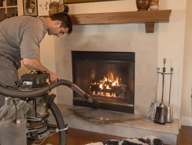 Routine fireplace upkeep by Huntersville Chimney Sweep in Huntersville, NC
