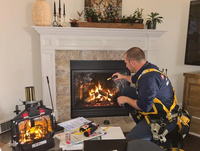 Safety-focused fireplace inspection by Huntersville Chimney Sweep in Huntersville, NC