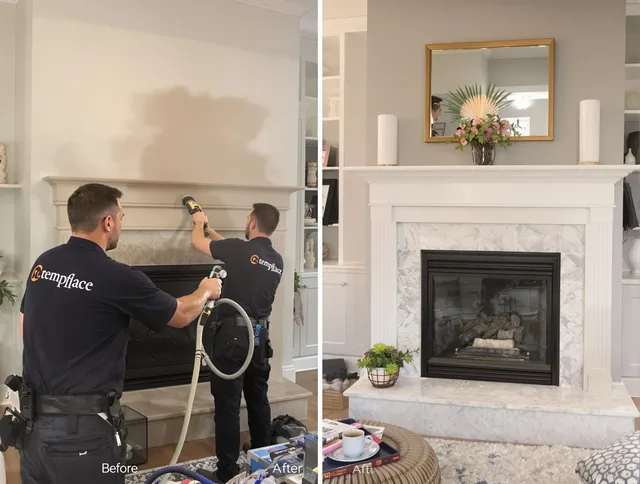 Professional soot removal by Huntersville Chimney Sweep team in Huntersville, NC